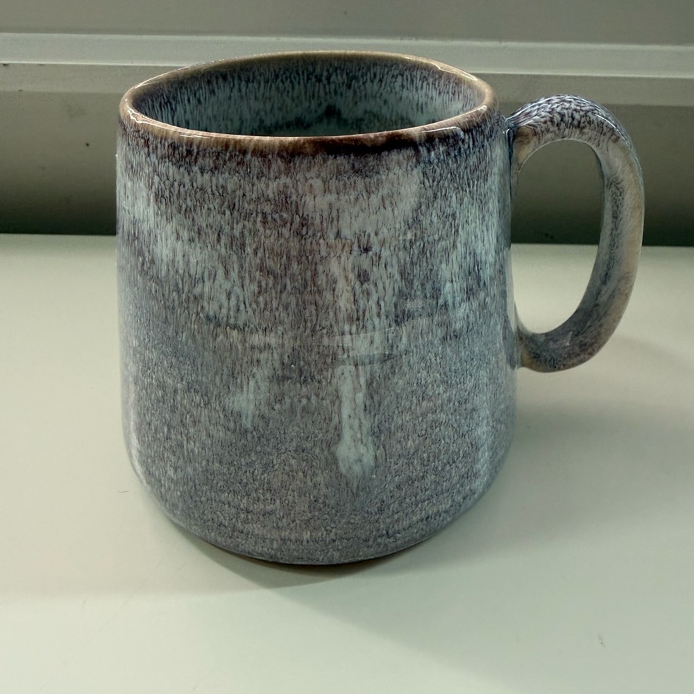 Barcela Made In Portugal Blue/Lavender Pottery Mug Speckled Glaze Artisan - Picture 2 of 10